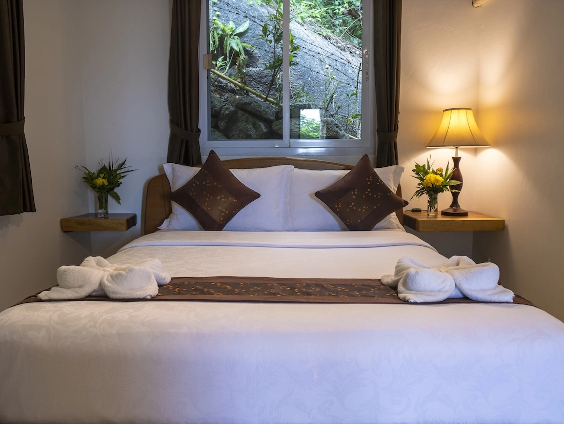 Luxury Resort Bedroom 1 Front View - The Bougainvillea Villa at Monkey Flower Villas Koh Tao
