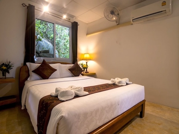 Luxury Resort Bedroom 1 Side View - The Bougainvillea Villa at Monkey Flower Villas Koh Tao