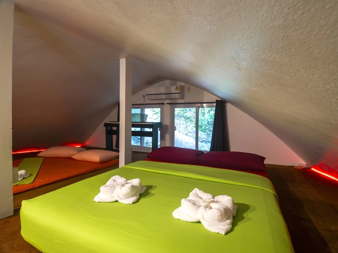 Luxury Resort Living Room Angle 2 - The Bougainvillea Villa at Monkey Flower Villas Koh Tao