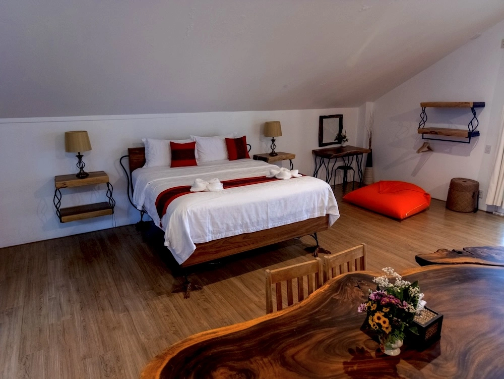 Luxury Resort Bedroom Far Angle - The Gardenia Villa at Monkey Flower Villas Koh Tao