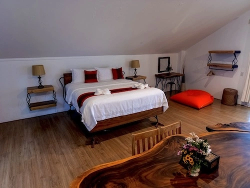 Luxury Resort Bedroom Far Angle - The Gardenia Villa at Monkey Flower Villas Koh Tao