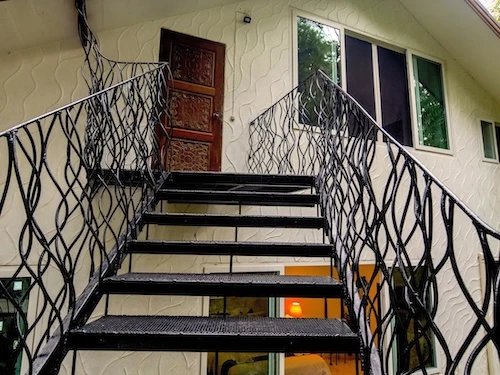 Luxury Resort Living Room Entrance - The Gardenia Villa at Monkey Flower Villas Koh Tao