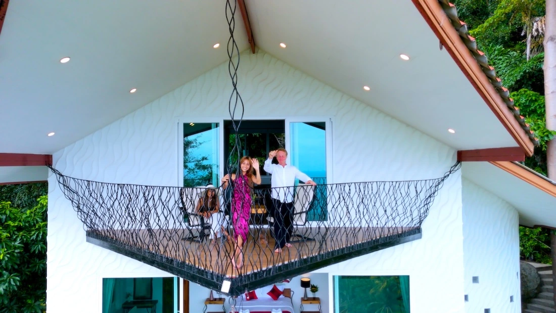 Luxury Resort View Drone Shot - The Gardenia Villa at Monkey Flower Villas Koh Tao