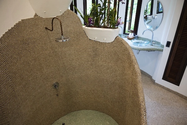 Luxury Resort Bathroom Shower - The Orchid Villa at Monkey Flower Villas Koh Tao