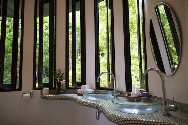Luxury Resort Bathroom Sinks - The Orchid Villa at Monkey Flower Villas Koh Tao