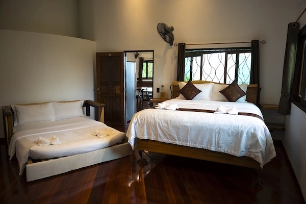 Luxury Resort Bedroom 2 Front View - The Orchid Villa at Monkey Flower Villas Koh Tao
