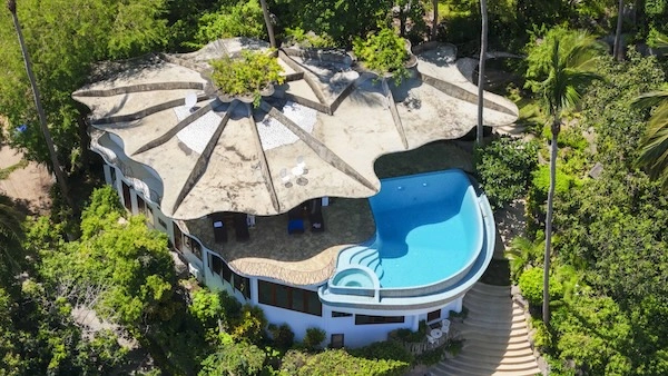Luxury Resort Drone Shot Top View - The Orchid Villa at Monkey Flower Villas Koh Tao