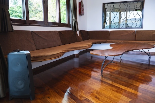 Luxury Resort Living Room Sound System - The Orchid Villa at Monkey Flower Villas Koh Tao