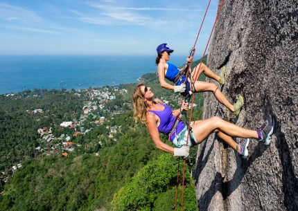 abseiling rock climbing on Koh Tao