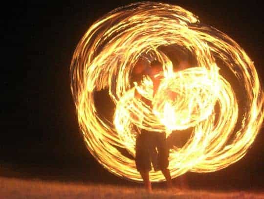 fire dancing and music on koh tao