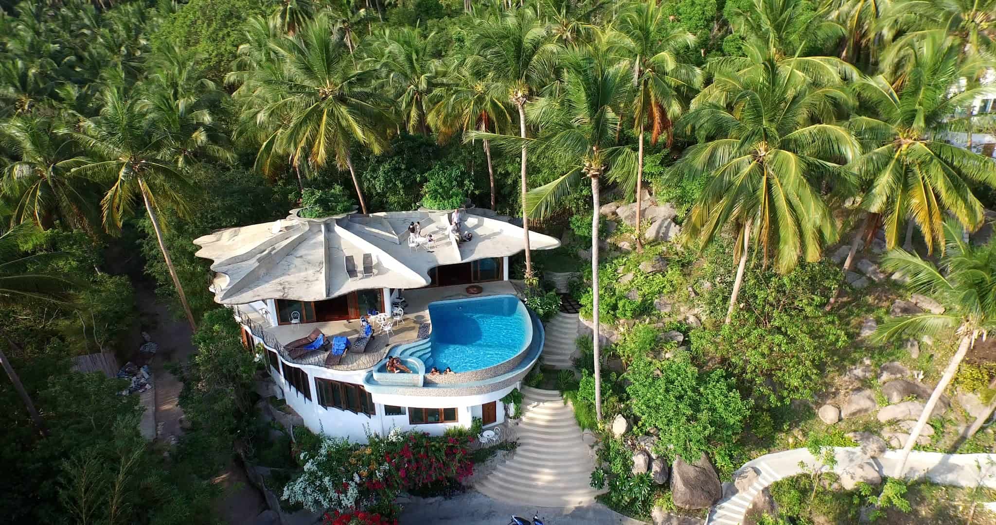 The Orchid villa drone view